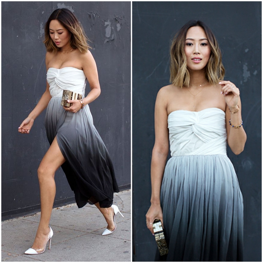 NWT Burberry Ombre Strapless Dress